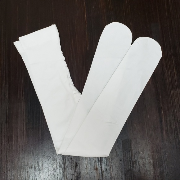 Dancina Footed Ballet Tights-Girls 6-8 White - Picture 2 of 3